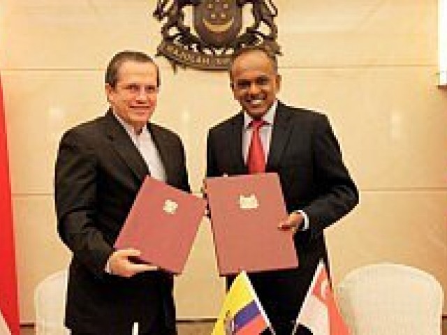Ecuador y Singapur firman acuerdos en materia pol&iacute;tica, tributaria y de cooperaci&oacute;n en log&iacute;stica y transporte